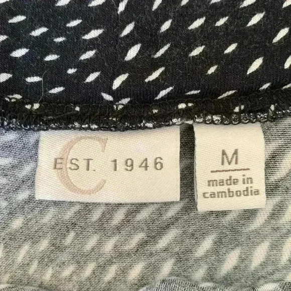 Cato - C Est 1946 Maxi Skirt Women’s size M Black & White Print Faux Wrap Maxi - Picture 9 of 12